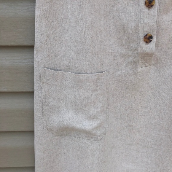 JSG Petities Sleeveless Oatmeal Dress 6P - Picture 3 of 8